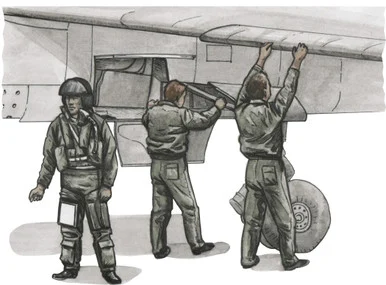 1/72 CMK French pilot and two mechanics for Special Hobby Mirage F.1C kit Resin Figure Model Kit