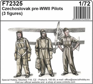 1/72 CMK Czechoslovak pre-WWII pilots. (3 fig) Resin Figure Model Kit
