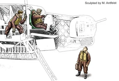 1/72 CMK Wellington Crew Pre-flight Check Resin Figure Model Kit