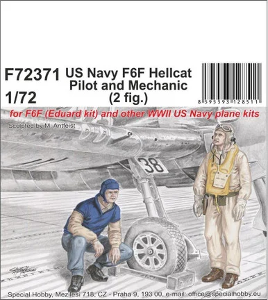 1/72 CMK US Navy F6F Hellcat Pilot and Mechanic Resin Figure Model Kit