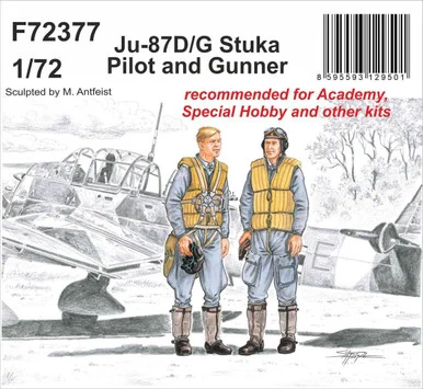1/72 CMK Junkers Ju-87D/G Stuka Pilot and Gunner Resin Figure Model Kit
