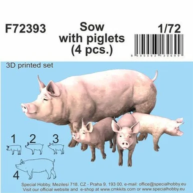 1/72 CMK Sow with piglets