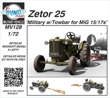 1/72 CMK Zetor 25 Military w/Towbar for MiG 15/17s Resin