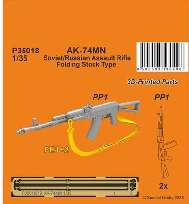 1/35 CMK AK-74MN Soviet/Russian Assault Rifle / Folding Stock Type (2 pcs.)