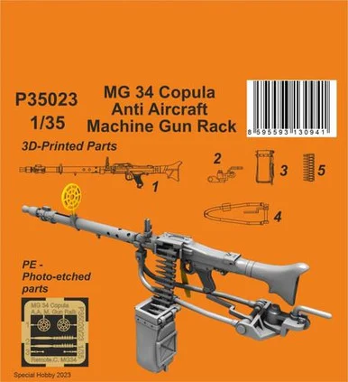 1/35 CMK MG 34 Copula Anti Aircraft Machine Gun Ralk (2 pcs.) - Special Hobby