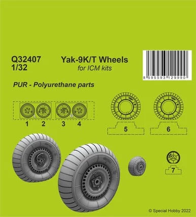 1/32 CMK Yak-9T Wheels