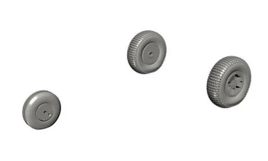 1/72 CMK Vampire Mainwheels and Nosewheel. for Special Hobby kit Resin