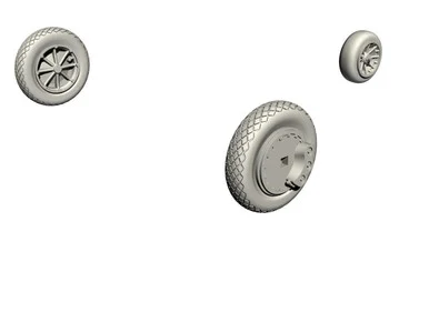 1/72 CMK FH-1 Phantom Mainwheels and Nosewheel for Special hobby kit Resin