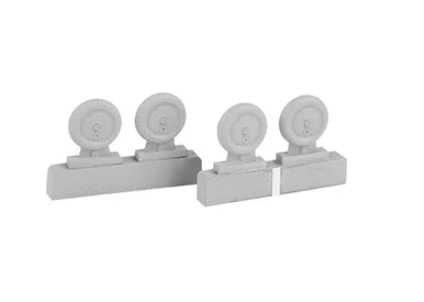 1/72 CMK Bf 109G-6 Wheel set (smooth and ribbed tyres) Resin