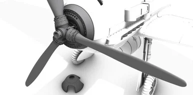 1/72 CMK Messerschmitt Bf 109E Detailed Propeller Spinner Resin
