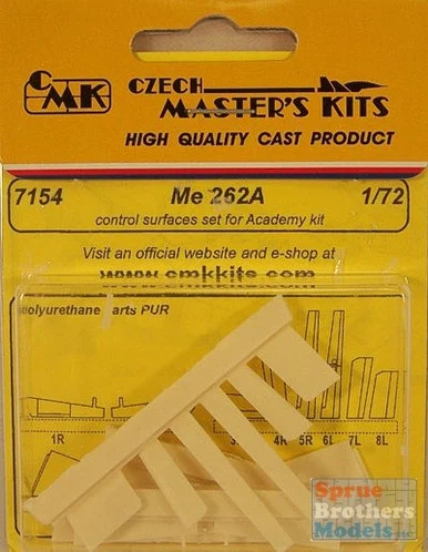 CMK7154 1:72 CMK Me 262A Control Surface Set (ACA kit) #7154