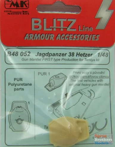 CMKB48052 1:48 CMK Blitz Jagdpanzer 38 Hetzer Gun Mantlet (TAM Kit)