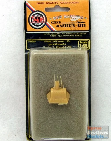 CMKHB046 1:35 CMK Gun Barrel - 45mm 20K Model 1934 Gun with Mantlet #HB046