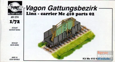 CMKMV074 1:72 CMK/Planet Models Vagon Gattungsbezirk Linz Carrier of Me 410 Part 2