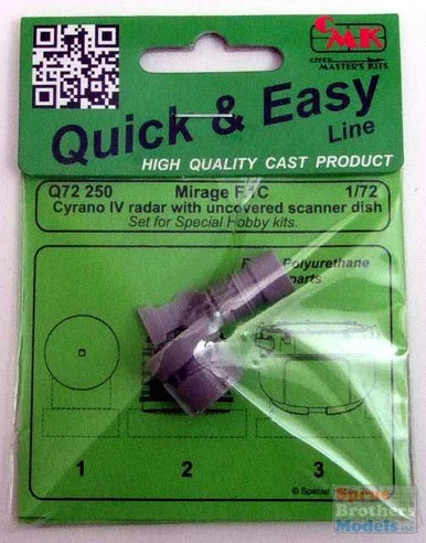 CMKQ72250 1:72 CMK Quick & Easy Mirage F.1C Cyrano IV Radar with Covered Scanner Dish (SPH kit)