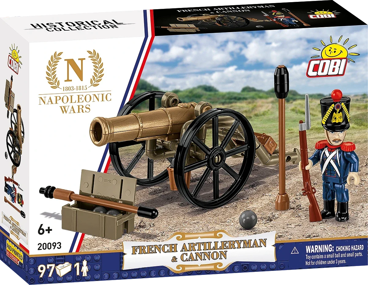 COBI French Artilleryman & Cannon (20093) | Napoleonic Wars Collection