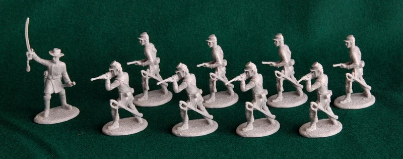 American Civil War Confederate Army Dragoons 1861 –1865, 54 mm (1/32) Scale Plastic Figures - Expeditionary Force