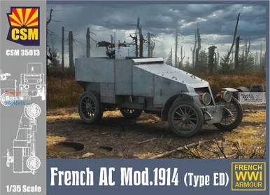 CSM35013 1:35 Copper State Models French Armored Car Mod 1914 (Type ED)