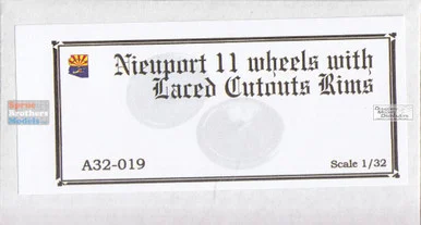 CSMA32-019 1:32 Copper State Models Nieuport 11 Wheel with Laced Cutouts Rims