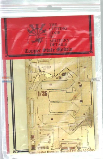 CSMA35005 1:35 Copper State Models Lanchester Armoured Car PhotoEtch Detail Set (CSM kit)