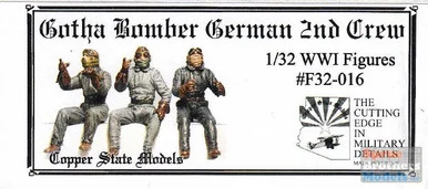 CSMF32-016 1:32 Copper State Models WWI Figure Set - Gotha Bomber German 2nd Crew