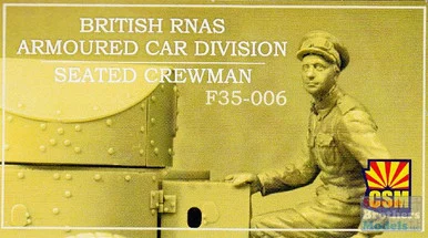 CSMF35006 1:35 Copper State Models Figure: British RNAS Armoured Car Division - Seated Crewman