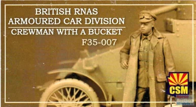 CSMF35007 1:35 Copper State Models Figure: British RNAS Armoured Car Division - Crewman with a Bucket