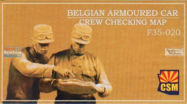 CSMF35020 1:35 Copper State Models Figure: Belgian Armoured Car Crew Checking Map