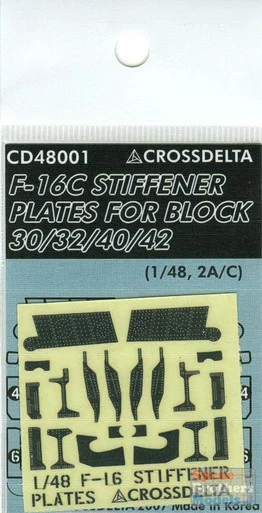 CXDCD48001 1:48 CrossDelta F-16C Falcon Stiffener Plates for Block 25/30/32/40/42 #CD48001