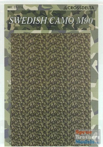 CXDMIL35016 1:35 CrossDelta Swedish Camo M90 Camouflage Decals #MIL35016 - Cross Delta