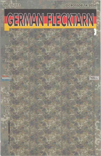 CXDMIL35033 1:35 CrossDelta German Flecktarn (Post 2005) Camouflage Decal - Cross Delta