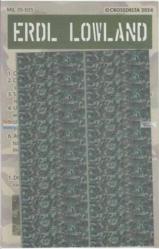 CXDMIL35035 1:35 CrossDelta US ERDL Lowland Camouflage Decal - Cross Delta