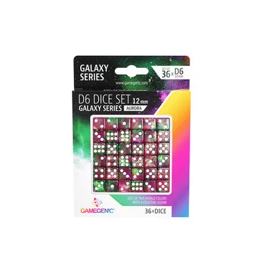 Galaxy Series - Aurora - D6 Dice Set 12 MM (36 PCS)