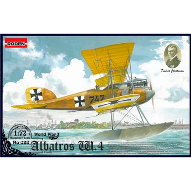 Roden 28 Albatros W.4 Early WWI BiPlane w/Floats 1/72 Scale Model Kit