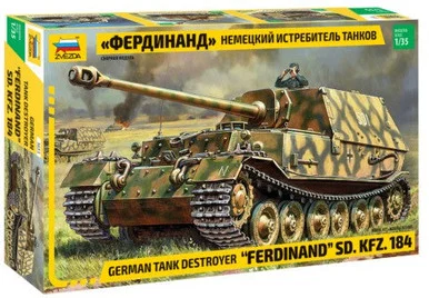 Zvezda 3653 1/35 German SdKfz 184 Ferdinand Tank Destroyer - Zvezda Models