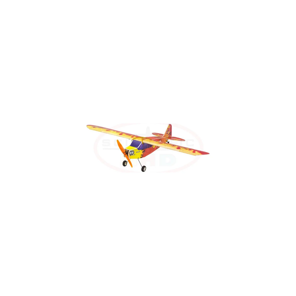 Electric airplane with J3 Fire Bird EP motor and servo kit - DANCING WINGS HOBBY