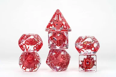 Fanroll 10952 Dungeons & Dragons Beholder Resin Dice Set - Metallic Dice Games