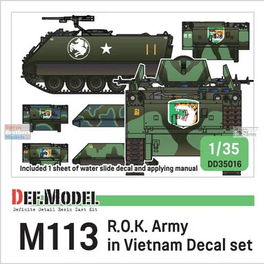 DEFDD35016 1:35 DEF Model Decal Set - M113 ROK Army in Vietnam