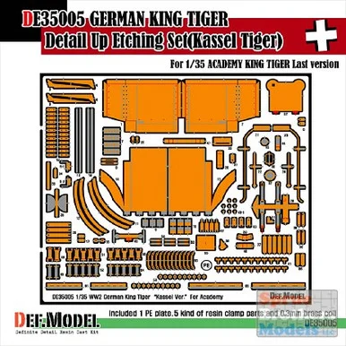 DEFDE35005 1:35 DEF Model German King Tiger Last Version PE Detail Set (ACA kit)