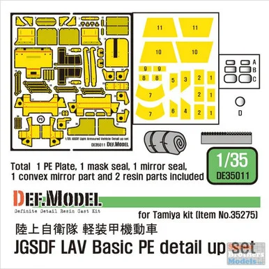DEFDE35011 1:35 DEF Model JGSDF LAV Basic PE Detail Up Set (TAM kit)
