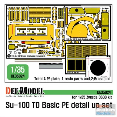 DEFDE35024 1:35 DEF Model Su-100 Basic PE Detail Up Set (ZVE kit)