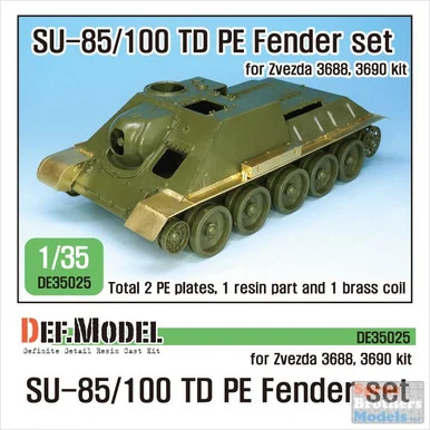 DEFDE35025 1:35 DEF Model Su-100 PE Fender Detail Up Set (ZVE kit)