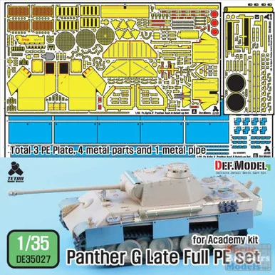 DEFDE35027 1:35 DEF Model Panther G Late Full PE Detail Set (ACA kit)