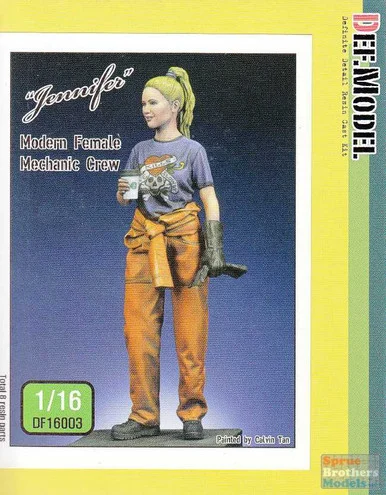 DEFDF16003 1:16 DEF Model Figure Set - Modern Female Mechanic "Jennifer"