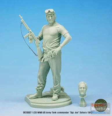 DEFDF20007 1:20 DEF Model Figure Set - Sgt Joe Gunn US Mary Tank Commander Sahara 1943