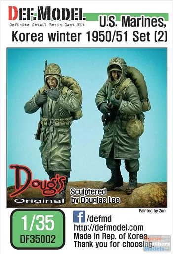 DEFDF35002 1:35 DEF Model Figure Set - US Marines Korea Winter 1950-51 Set #2
