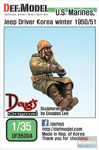 DEFDF35004 1:35 DEF Model Figure - US Marines Jeep Driver Korea Winter 1950-51