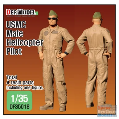 DEFDF35018 1:35 DEF Model Figure Set - USMC Male Helicopter Pilot
