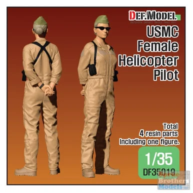 DEFDF35019 1:35 DEF Model Figure Set - USMC Female Helicopter Pilot
