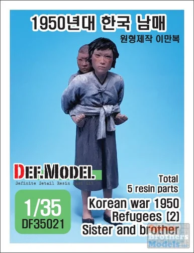 DEFDF35021 1:35 DEF Model Figures - Korean War 1950 Refugees: Sister & Brother
